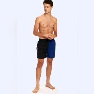 Everest Isles Trunks Colorblock Blk/Navy Sz XL